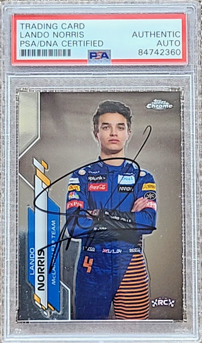 Photo Collector F1 Monture A4 Photo Signée Lando Norris F1 2024