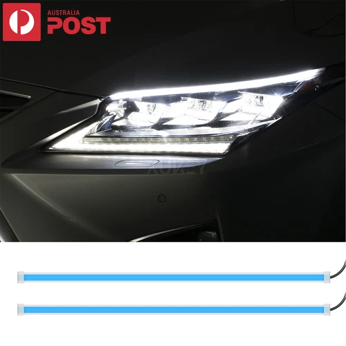 Pair 45cm Sequential LED StripIndicator Turn Signal DRL Daytime Running Light - Picture 11 of 14