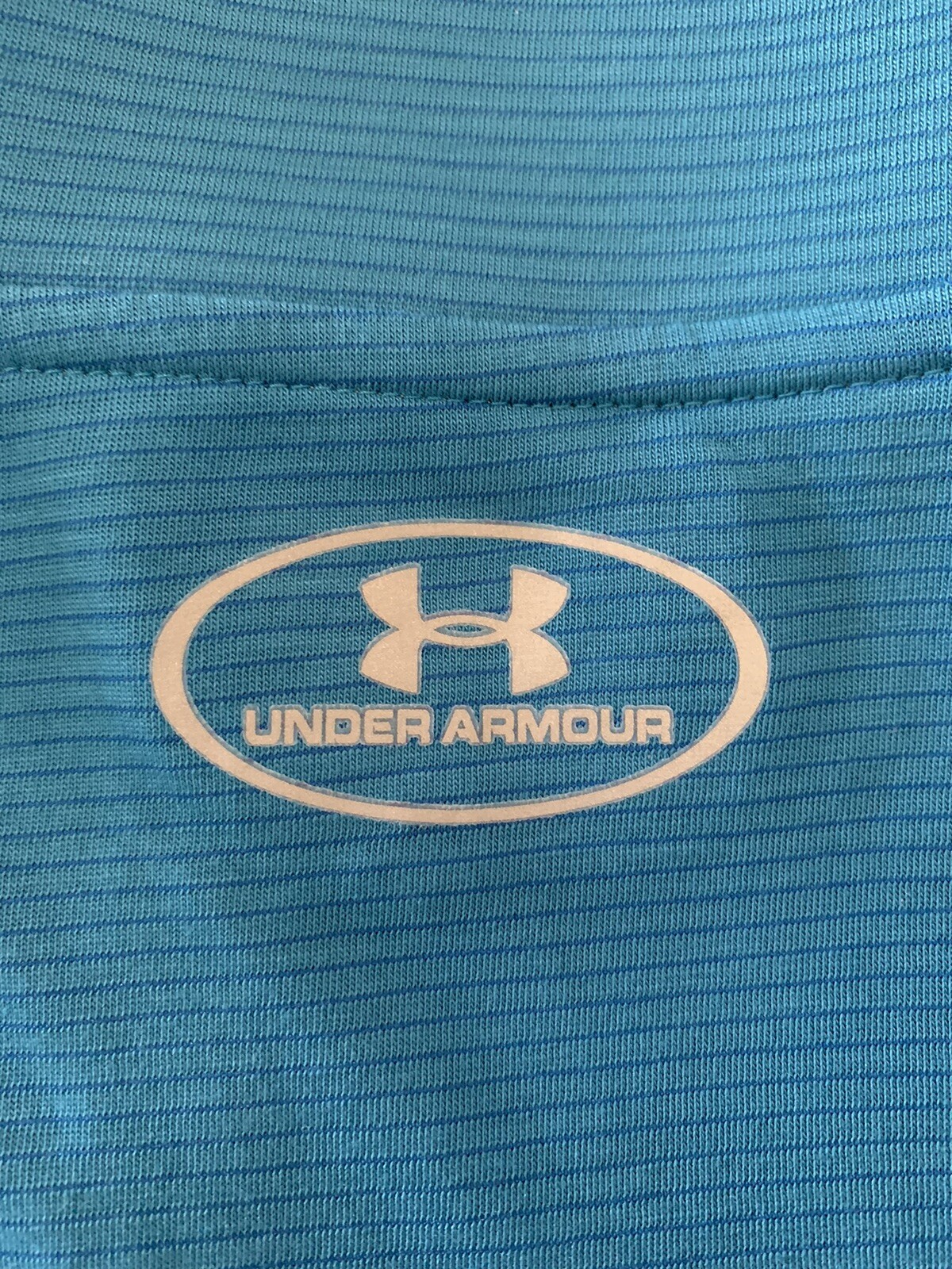 Under Armour Blue Fitted Threadborne Run Heatgear Half Zip Size Medium