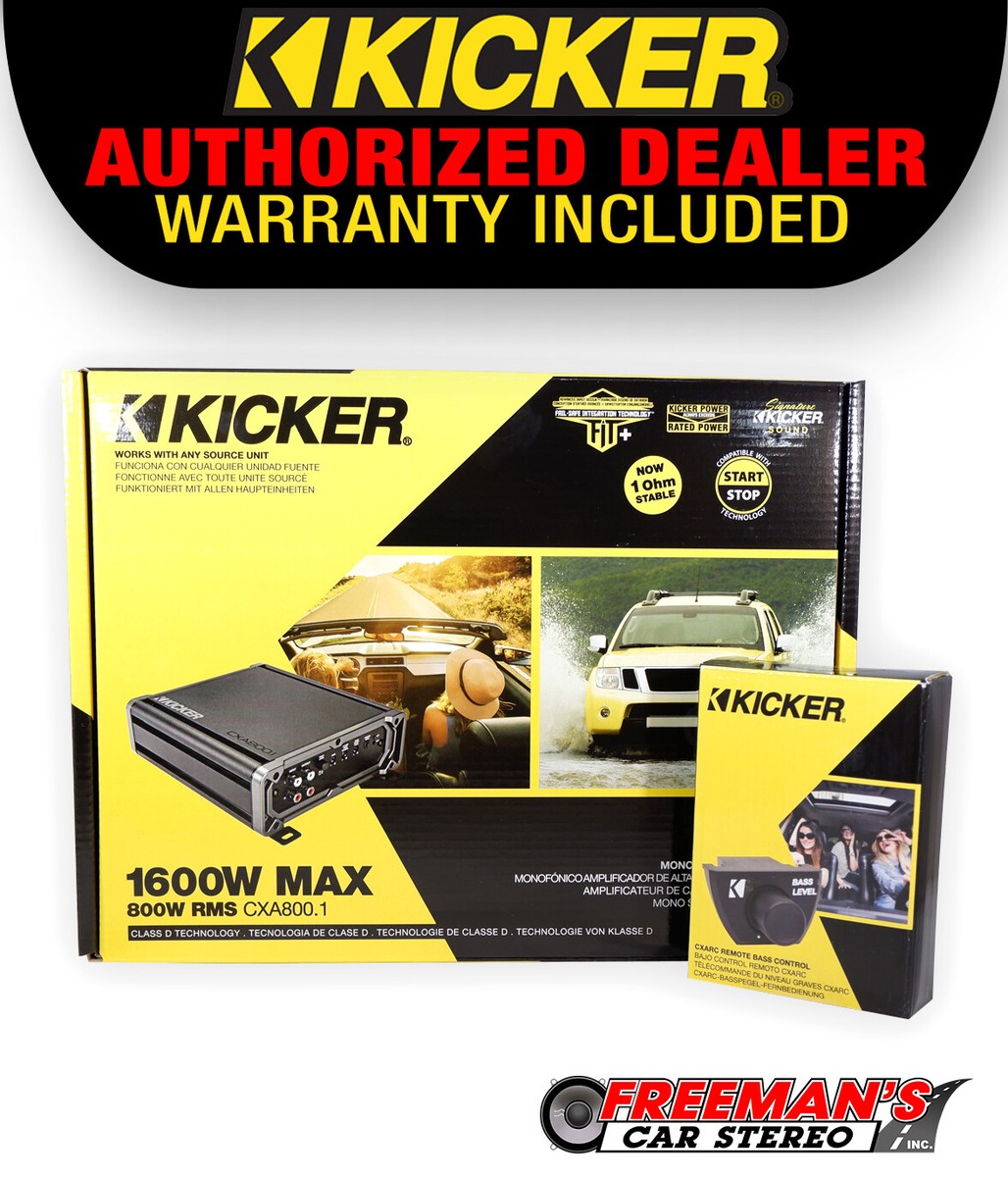 kicker アンプ　46CXA8001 Kicker 46CXA8001 Class D Mono Amp 1600W Peak Power Sub