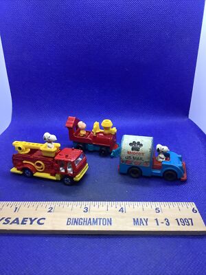 Vintage Aviva Snoopy Charlie Brown Diecast Cars 1958 3 Car Lot | eBay