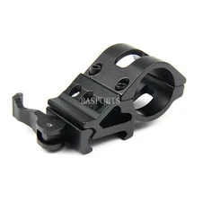 Tactical 1" Offset Picatinny/Weaver Rail Mount for Flashlight with Quick Release