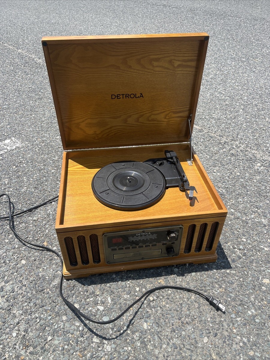 Detrola KM837 Replica Record Player CD Cassette Radio Speaker - No