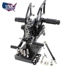 CNC Black Adjustable Rearset Footpegs Rear Set For Yamaha MT-25 R3 2015-2016 USA