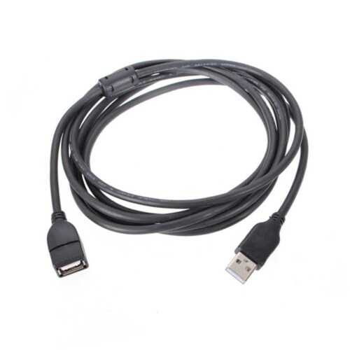 Cable USB 2.0 Type A M/F Male Female 480 Mbps Longueur de 1,4 m Noir - Foto 1 di 1