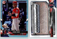 Jahmai Jones 2018 Bowman Draft Sky Blue BD-35 /499 Angels Yankees