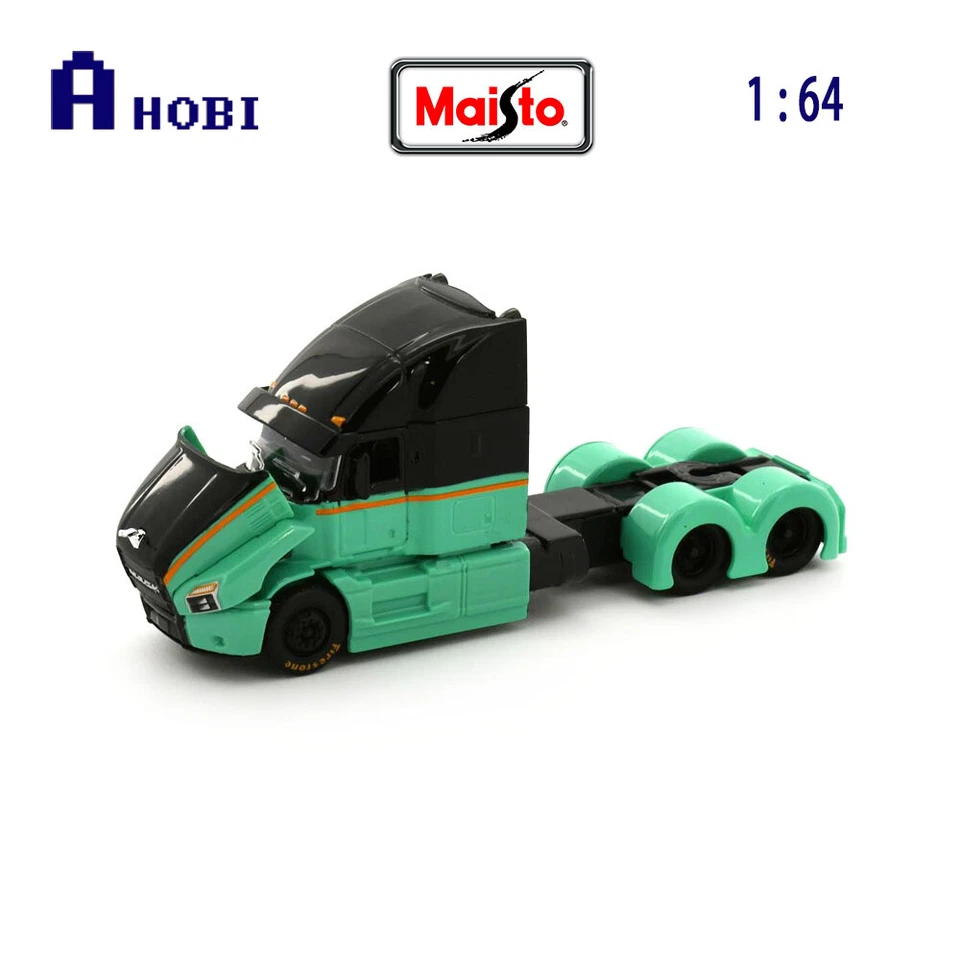 Maisto 1:64 Scale Custom Rigs Mack Anthem Trucks Black Green Diecast Model