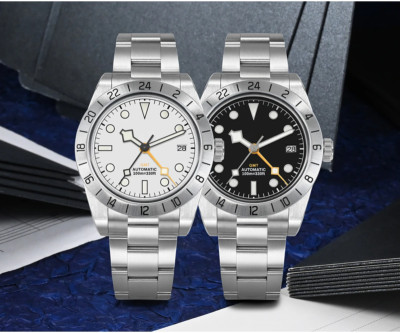 Tandorio Explorer Series 39mm Sapphire NH34 GMT 20ATM Diver Automatic Mens Watch