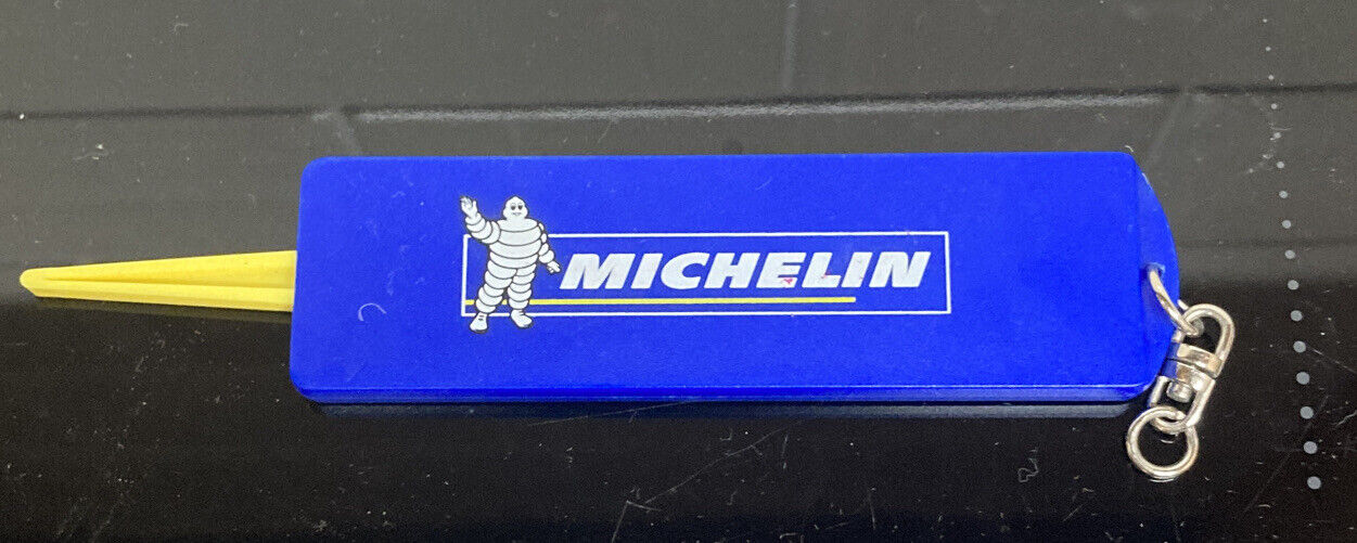Michelin Advertising Tyre Depth Gauge Inches & mm Great Condition Yellow Blue