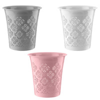 8L Waste Paper Bin Office Bedroom Bathroom Home Lightweight Floral Design
