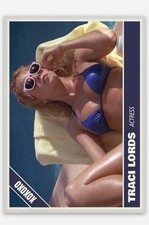 TRACI LORDS Trading Card XXX Film Actress Model Blue Bikini Pool