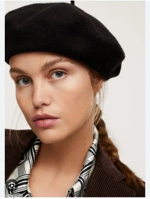Mango Wool Beret Black ( New Without Tag)