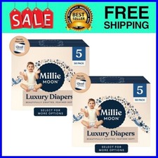 Millie Moon Luxury Diapers Size 5 58 Ct 2-Pack Fast Ship USA