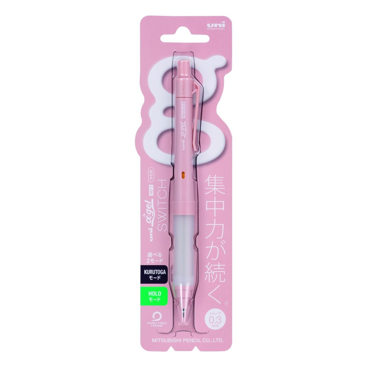 Alpha Gel Switch Mechanical Pencil 0.3mm Cotton Pink