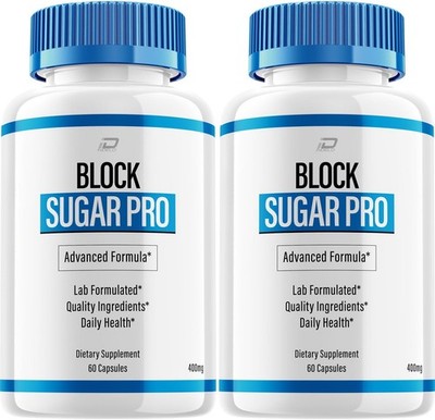 (2 Pack) Block Sugar Pro Capsules   BlockSugarPro All Natural Glycogen Support