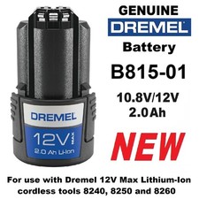 Genuine DREMEL B815-01 12V Volt MAX 2.0Ah Lithium Battery Use in 8240 8250 8260