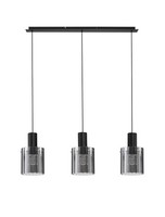 Nova Luce Mirbi Pendelleuchte Schwarz Grau 3Xe27 Dimmbar HöHenverstellbar 120 Cm