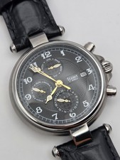 Stauer 27-Jewel Automatic Moonphase Watch • Black Guilloche Dial • Excellent Stauer Automatic Watch 27 Jewels Moon Phase Day Date Black  main image 2