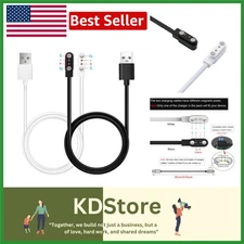 2 Pack Magnetic USB Charger Cables for Smart Watch, Fast & Shock-Resistant