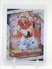 NICK BOSA 2025 PANINI PRIZM AUTOGRAPH CHOICE 49ERS AUTO /50 Q5033