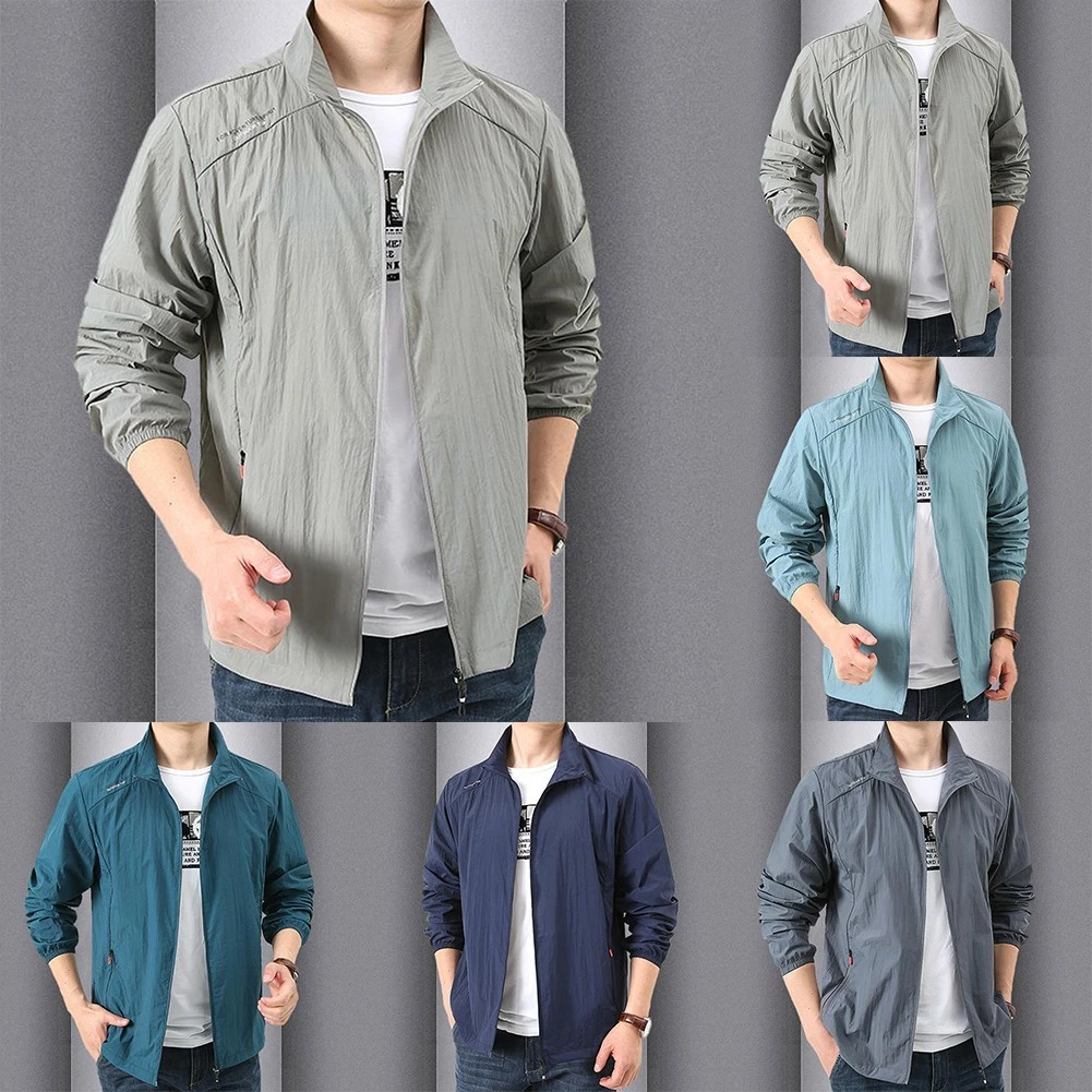Athletic Fit Men's Lightweight Jacket Perfect for Spring and Summer Wear