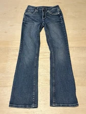 Shyanne Jeans Size 27 Blue Denim Cotton With Rhinestones