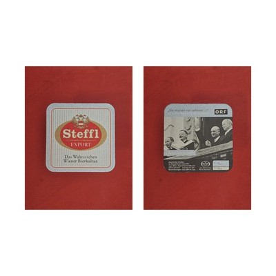 Steffl ORF Sie müssen nur zuhören! Brauerei Bierdeckel Beermat