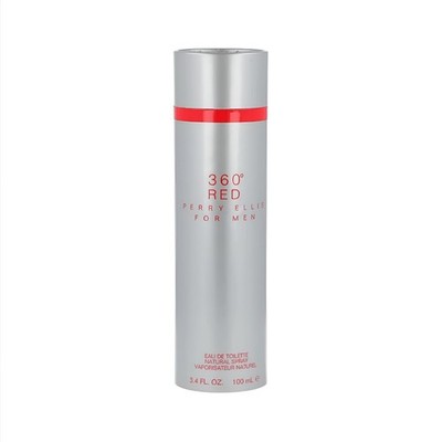 2x Perry Ellis 360° Red for Men Eau De Toilette EDT 100ml Spray (200ml)