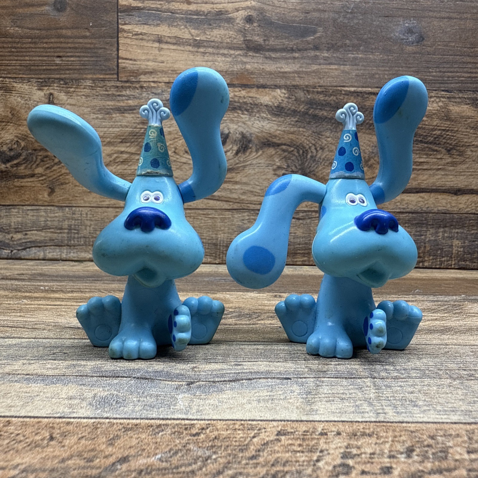 1998 Blue's Clues Subway Figure Lot x2 Birthday Blue Moveable Loose Used