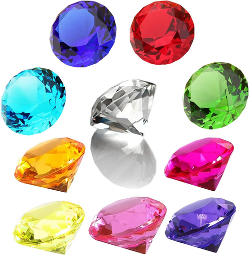 10Stück 4Cm Große Größe Diamant Acryl Edelstein,Ostereier-Füller,Tauchlehrer,Gef