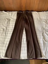 SEARS Perma Pruest 31 Long Brown Kings Road Boot cut Pants Ban Rol