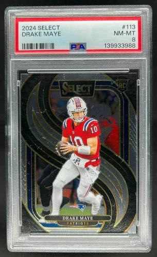 2024 Select Drake Maye Premier RC Rookie #113 Patriots PSA 8