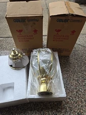 2X Catalina Lighting Outdoor PolishedSolid Brass Coach Lantern Lamp 7407489 NOS