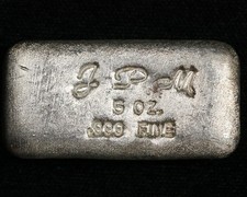Vintage 5 Ounce Silver Bar - Jackson Precious Metals JPM 1980