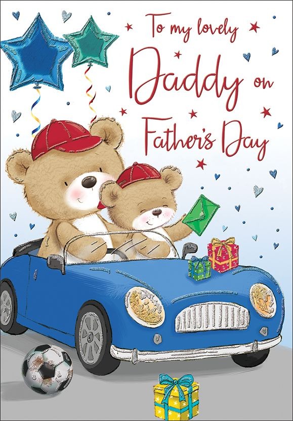 Father's Day Card - Daddy - Blue Car - Regal - Quality NEW