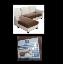 H.VERSAILTEX Sectional Couch Covers 4 Pieces Sofa Cushion Covers L Shape CARAMEL