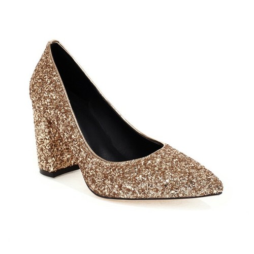 Ladies Pointed Shoes Bling Synthetic Leather High Heels Party Pumps US Size S295 - Picture 13 of 23