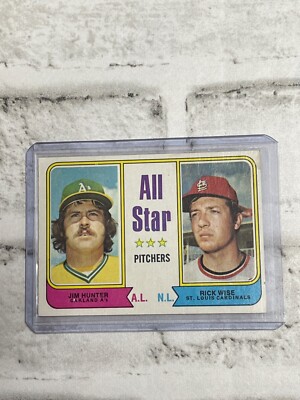 Topps 1974 #339 All Star Pitchers Jim Catfish Hunter/Rick Wise NM NRMT Vtg Card