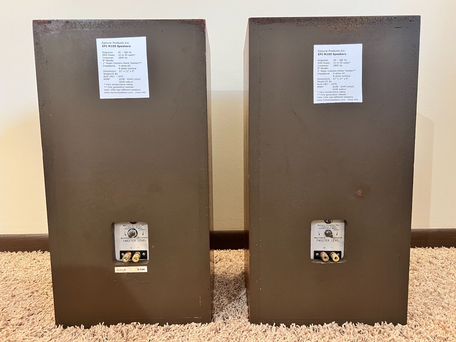 Epicure EPI M100 Speakers 100 Walnut 1st Generation UPGRADED Freight Option* eBay