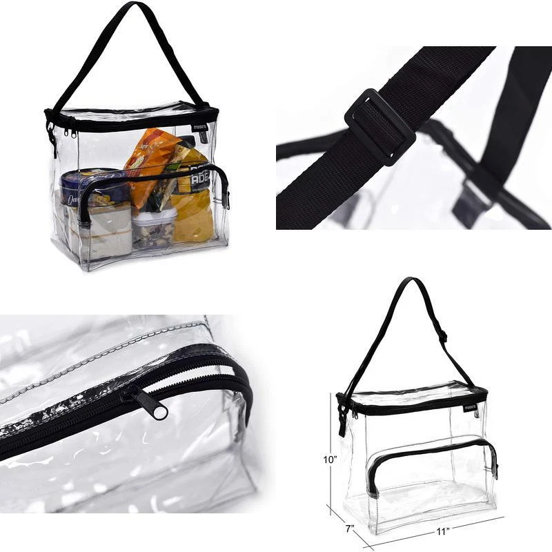 Clear plastic lunch sales bag with handle