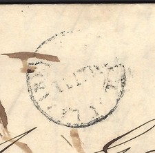 Malta DISINFECTED MAIL 1848 SFL from Egypt dc PURIFIE AU LAZARET / MALTE