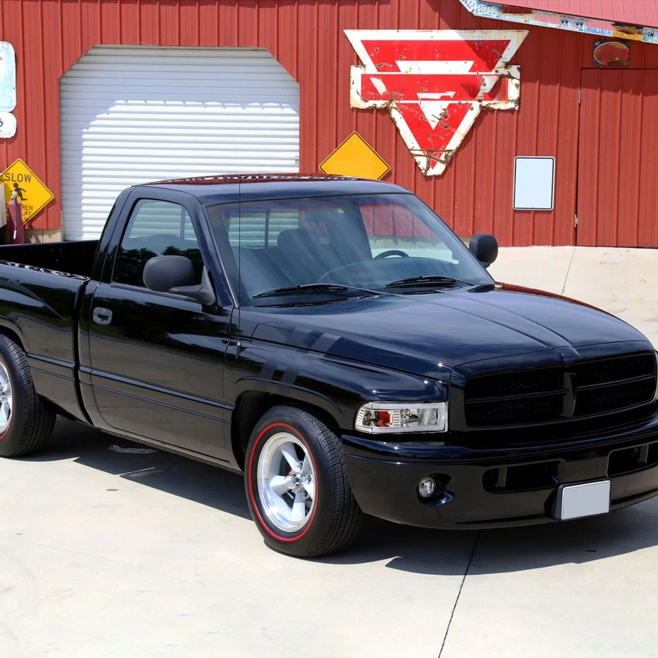 94-01 Dodge RAM 1500 2500 3500 Faro + Esquina 1 pieza Cromo con Fibra DL Contorno Foto 4 de 4