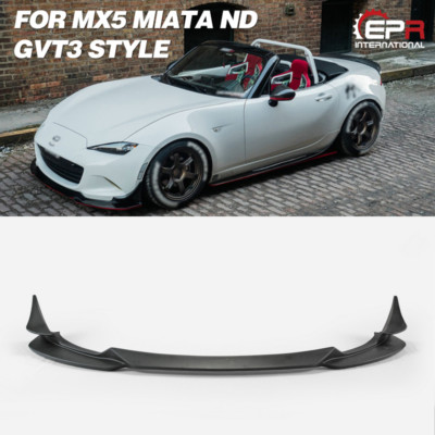 For MX5 Miata ND GVT3 Style Fiberglass Front Bumper Lip Splitter Body Kits