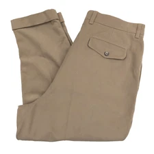 $405 AMI Pleated Carrot Trousers Pants in Taupe Mens Size XL