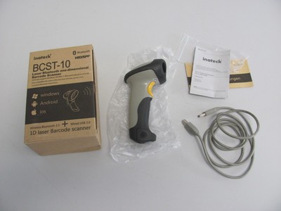 inateck - BCST-10 Barcode Scanner / 1D Laser Barcode Scanner - Bluetooth / USB
