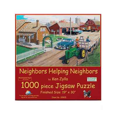 Libro Hey Neighbors! 1000 Piece Family Puzzle (en Inglés) De Galison Mudpuppy - Chile