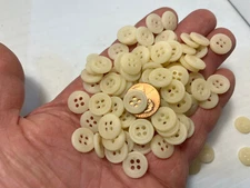 New 10 or 50 Cream Off White Buttons, shirt, Blouse size 1/2 inch =12mm #40