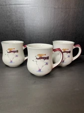 Pfaltzgraff Polar Bear Snow Bear Coffee Cup  Mug Christmas Stoneware Set Of 3