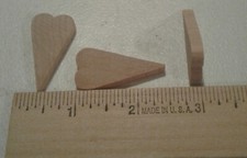 Hearts, Wooden hearts  85 . 1 1/2" x 3/4"x 3/16"